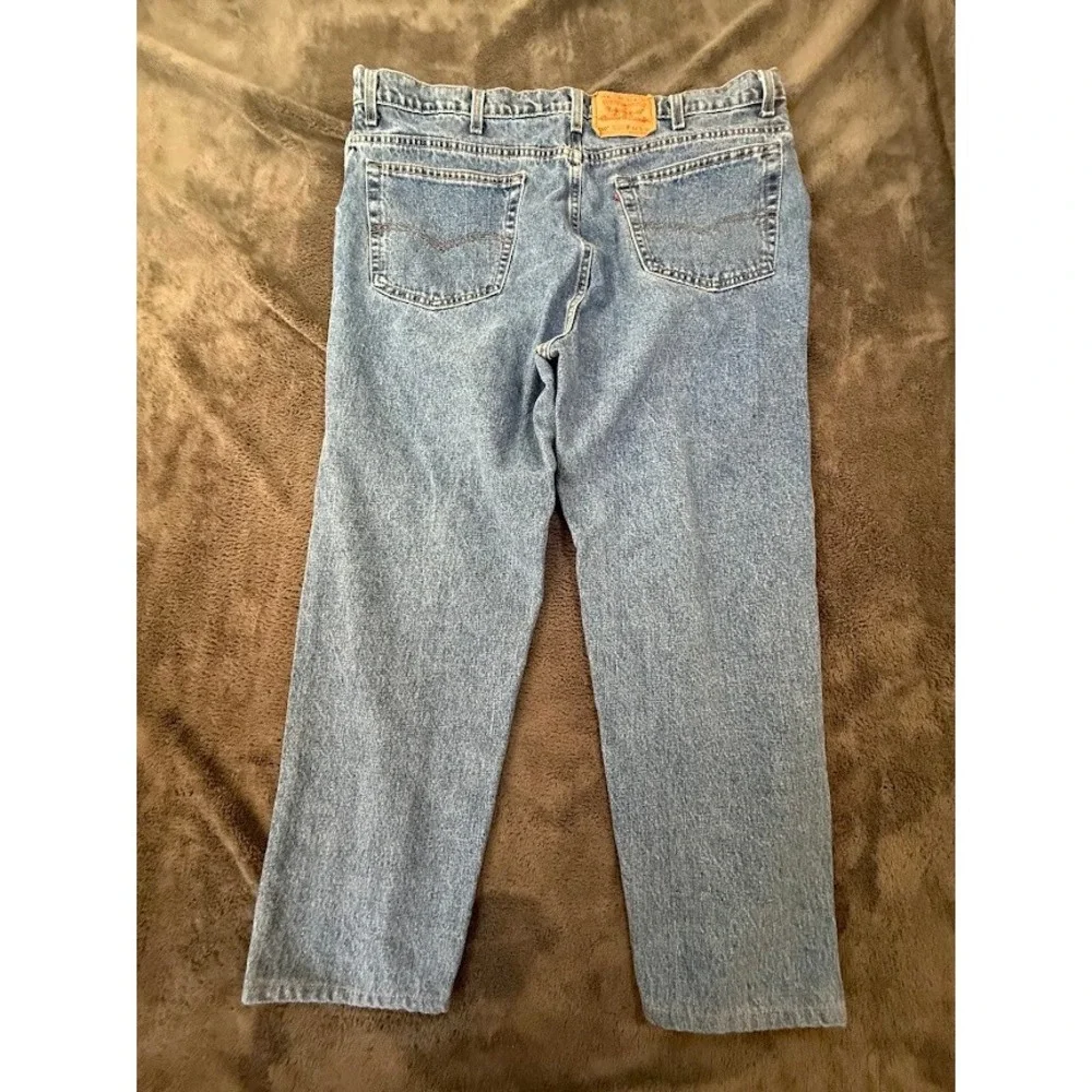 Vintage Levi's 550 Mens Blue Medium Wash Straight Leg‎ Denim Jeans 42x29